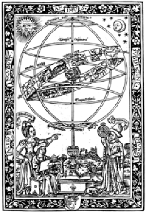 Illustration du Theoricarum novarum planetarum testus de Peuerbach, Paris, 1515