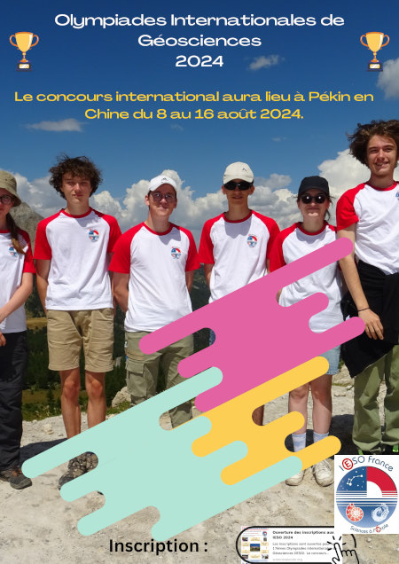 Affiche des Olympiades internationales de géosciences – édition 2024