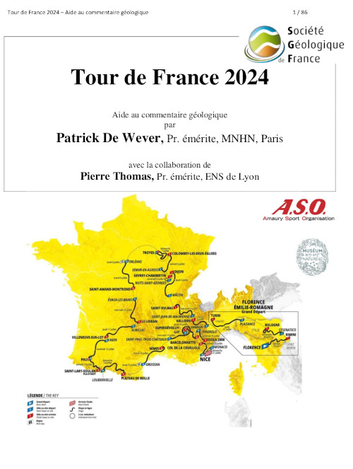 Livret pour découvrir la géologie le long du parcours du Tour de France 2023