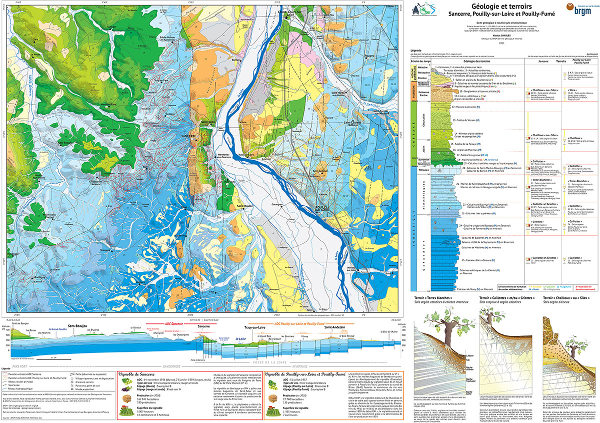 Carte géologique œnotouristique de Sancerre
