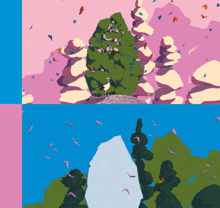 Affiche des Rendez-vous aux jardins 2025 : « Jardins de pierres, pierres de jardins »