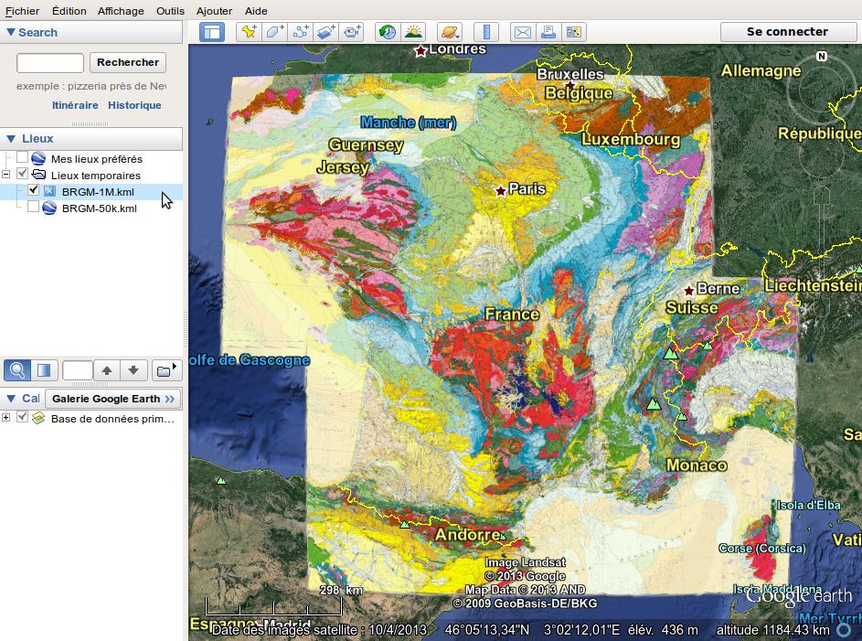 Carte géologique simplifiée de la Guyane et localisation des principaux