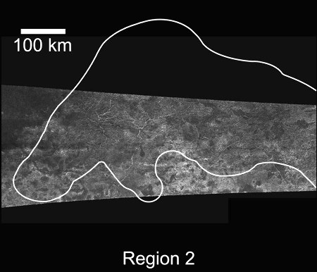 Image radar de la région 2, Titan
