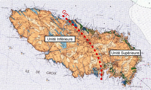 Unités géologiques de l'ile de Groix