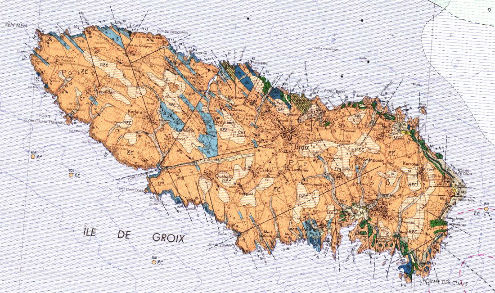 Carte géologique de l'ile de Groix
