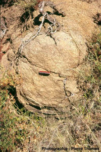 Structure en pelure d'oignon dans le granite du Quérigut (66)