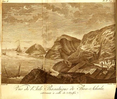 B. Faujas-Saint-Fond : paysage volcanique des Hébrides, en Écosse