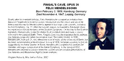 « La grotte de Fingal » de Felix Mendelssohn