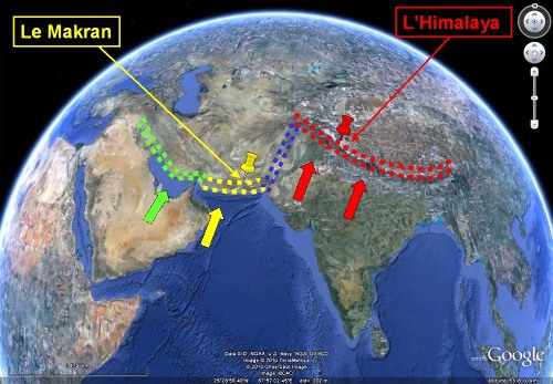 Contexte tectonique du secteur où se situent les faills normales des figures 1 à 4, Ladakh indien, Himalaya
