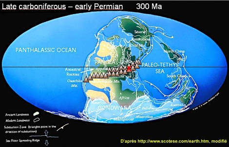 La Terre au Permien basal : reconstitution paléogéographique