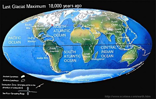 Reconstitution climatique du globe lors du dernier maximum glaciaire il y a 18 000 ans