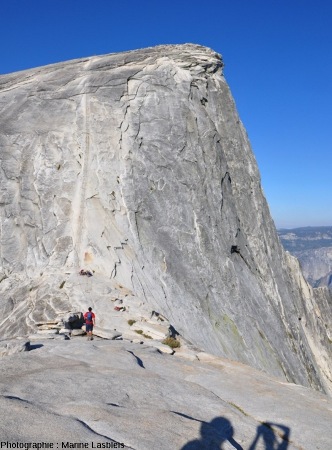 Le versant Nord-Est du Half Dome, Yosemite National Park, Californie,celui par lequel grimpent les visiteurs
