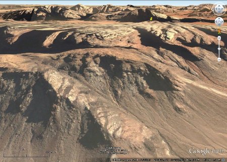 Localisation de la falaise de grès, désert de Wadi Rum, Jordanie