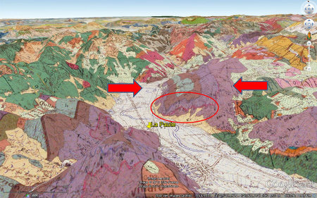 Carte géologique 3D de la région de Bourg d'Oisans – La Paute (Isère)