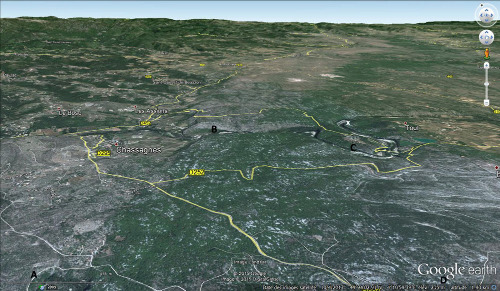 Vue aérienne du Bois de Païolive (Ardèche)