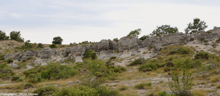 En se promenant parmi les rochers, dans les Mourres, Forcalquier (Alpes de Haute Provence)