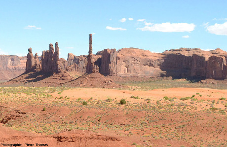 Un aspect de Monument Valley, Parc tribal Navajo à la frontière de l'Arizona et de l'Utah (USA)