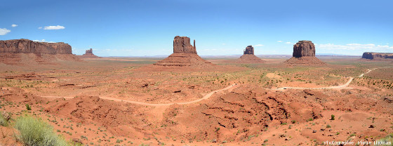 Un aspect de Monument Valley, Parc tribal Navajo à la frontière de l'Arizona et de l'Utah (USA)