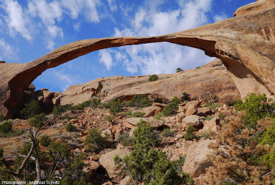 Détail de la Landscape Arch, Devil's Garden, Parc national des Arches (Utah)