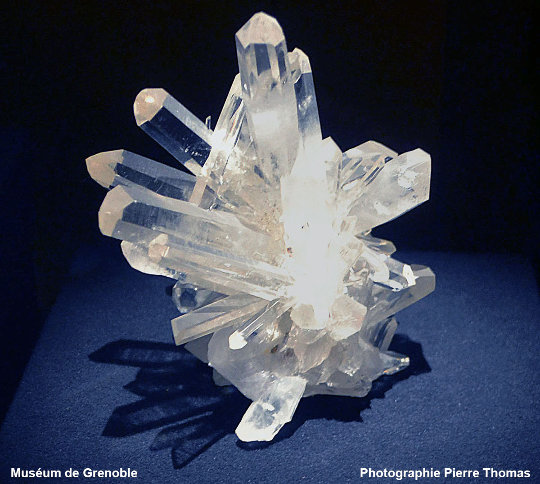 Échantillon de quartz alpins du Muséum de Grenoble