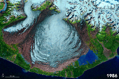 Image animée du glacier Malaspina en Alaska
