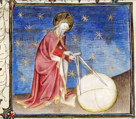 Dieu Créateur, Guiard des Moulins, Bible historiale, début XVe siècle, BnF (Paris)