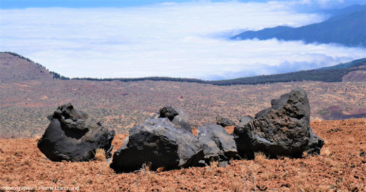 Un “œuf” brisé, sur les flancs du Teide, volcan des Canaries