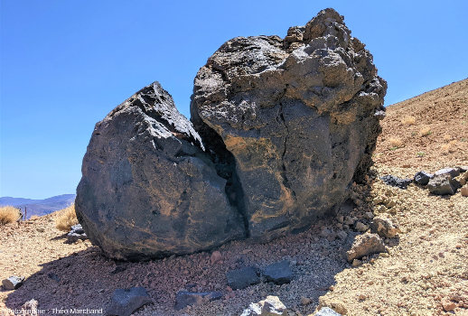 Un “œuf” brisé, sur les flancs du Teide, ile de Tenerife, Canaries