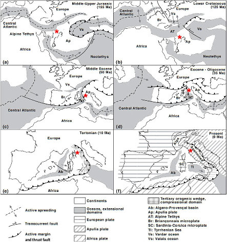 Histoire géologique des Apennins de l'Ouest méditerranéen