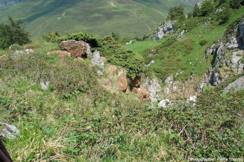 Zone de brèche lherzolitique dans le ravin de Paumères (Ariège)