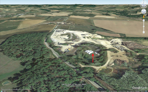 Vue aérienne du site de Béon (Gers)