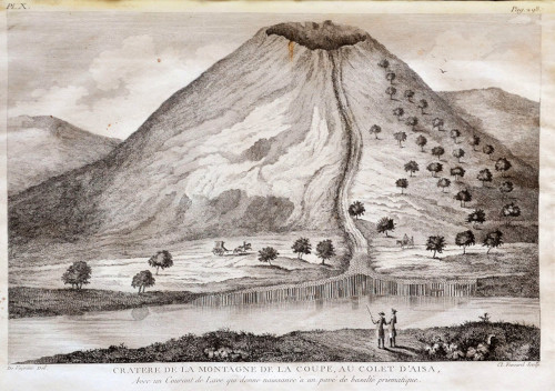 Gravure extraite des Recherches sur les volcans éteints du Velay et du Vivarais (1778) de Faujas de Saint-Fond