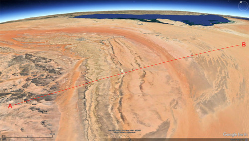 Vue aérienne d'un des plus grands et du plus célèbre des bassins sédimentaires du Monde : le bassin mésozoïque d'Arabie Saoudite