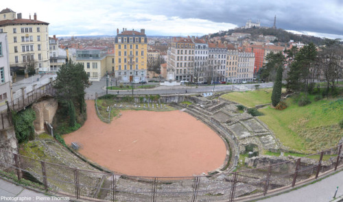 Ce qui reste en 2024 de l'amphithéâtre des Trois Gaules (Croix-Rousse, Lyon)