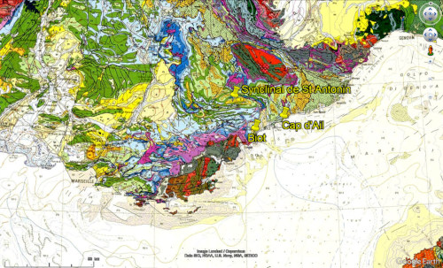 Localisation des principaux gisements de pyroclastites andésitiques oligocènes des Alpes Maritimes