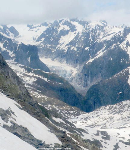 Le glacier de Fiesch vu depuis l'Eggishorn, canton du Valais, Suisse