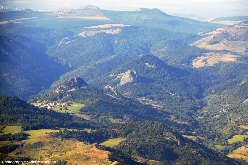 Vue générale sur le secteur de Borée (Ardèche)