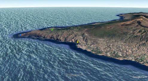 Vue aérienne de la région du massif de Teno, Tenerife (Canaries)