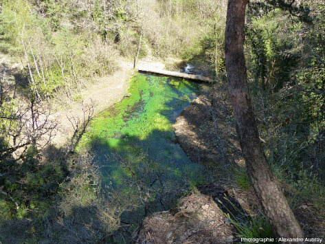 Les sources du Durzon au pied du Causse de l'Hospitalet (Aveyron)
