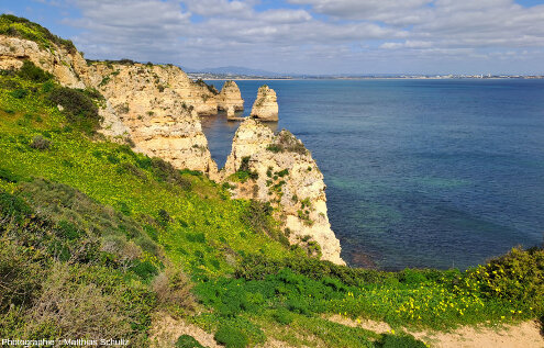 Les falaises miocènes de Ponta da Piedade, Algarve (Sud du Portugal)