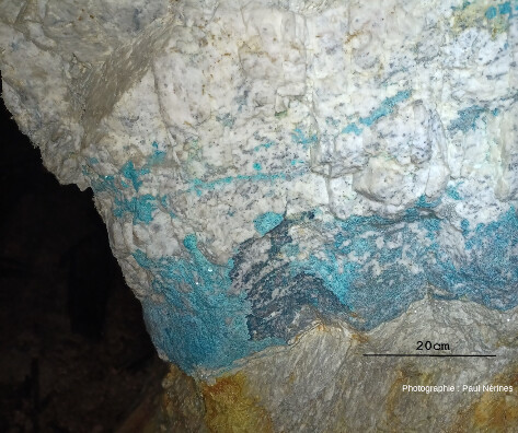 Autre exemple de dépôt de cuivre, mines des Mayons (Var)