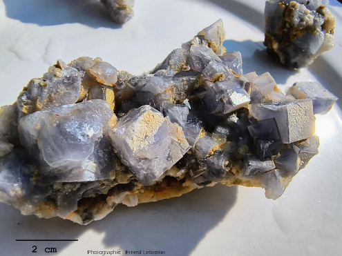 Échantillon de fluorite provenant du massif des Maures (Var)