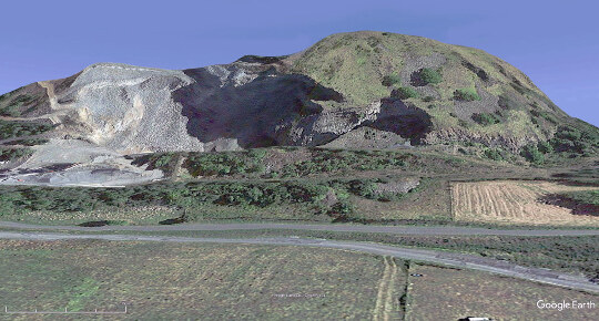 Vue aérienne de la montagne de Peylenc (Haute-Loire)