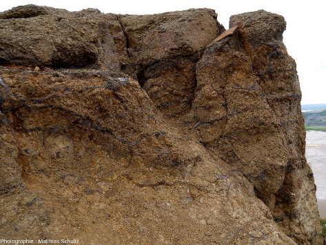 Détail des roches de la crête Námafjall (Islande)