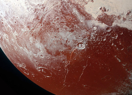 Détail de la partie inférieure gauche de l'image globale de Pluton