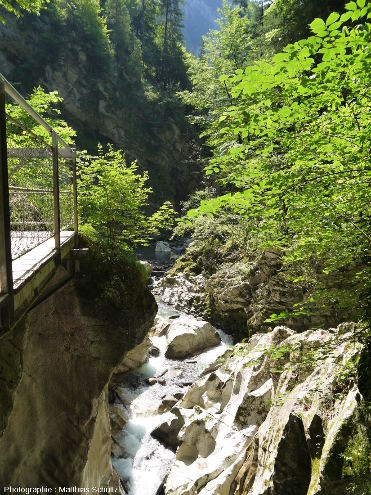 Vue de l'entrée amont des Gorges du Pont du Diable, La Vernaz, Haute-Savoie