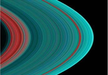 Image UV de l'anneau A de Saturne montrant la "pureté" de la glace