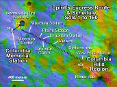 Trajet effectué par Spirit au 30 avril 2004