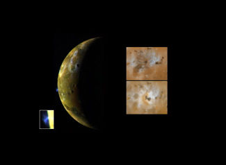 Photos de la surface de Io prises par la sonde Galiléo le 13 Août 1996