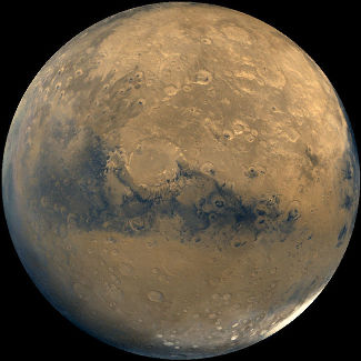 Vue générale de l'hémisphère de Schiaparelli de Mars
